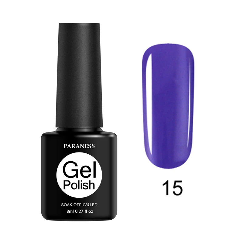 15 Гель-лак для ногтей Paraness, блестящий УФ лак Esmalte, Гель-лак для ногтей, штамповка, краска для ногтей, художественный Гель-лак, клей-лак, все для маникюра - Цвет: 15