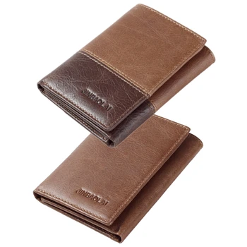 

JINBAOLAI Anti-Theft Brush Multi-Card Position RFID Men's Wallet
