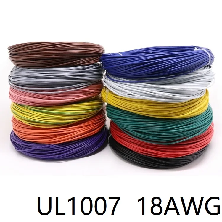 Изолированный электропровод из ПВХ UL1007 18AWG внешний диаметр 2 мм луженой меди