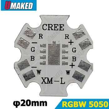 

20mm LED PCB for 5050 RGBW chips, aluminum plate base, heat sink, DIY for Bulb light, flash light,indoor light etc