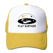 Плоская Земля унисекс Сетка Регулируемая простая бейсбольная кепка Дальнобойщик Шляпа