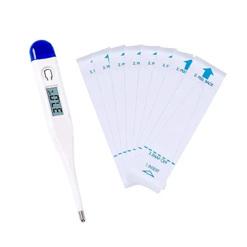 

Ear and Forehead Axilla Oral Thermometer Digital Infrared Thermometer and 100Pcs Thermometer Probe Covers-White