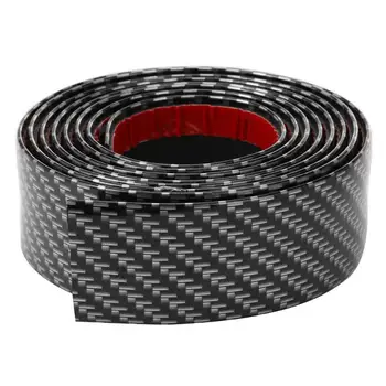 

2.5M Carbon Fiber Rubber Moulding Strip Soft Black Trim Bumper Strip DIY Door Sill Protector Edge Guard Car Stickers Car Styling