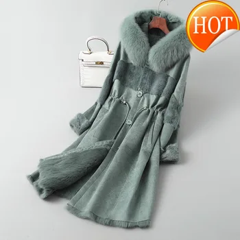 Online Kaninchen Fell NatĂŒrliche Liner Parka Mantel Weibliche Winter Echt Fuchs Pelz Mit Kapuze Scheren Jacke Frauen 2020 Koreanische Vintage Top Hiver 091602