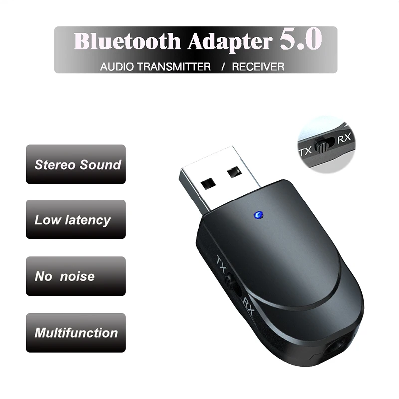 2 в 1 Bluetooth приемник передатчик Мини 5 0 аудио AUX RCA USB 3 мм разъем для ТВ ПК