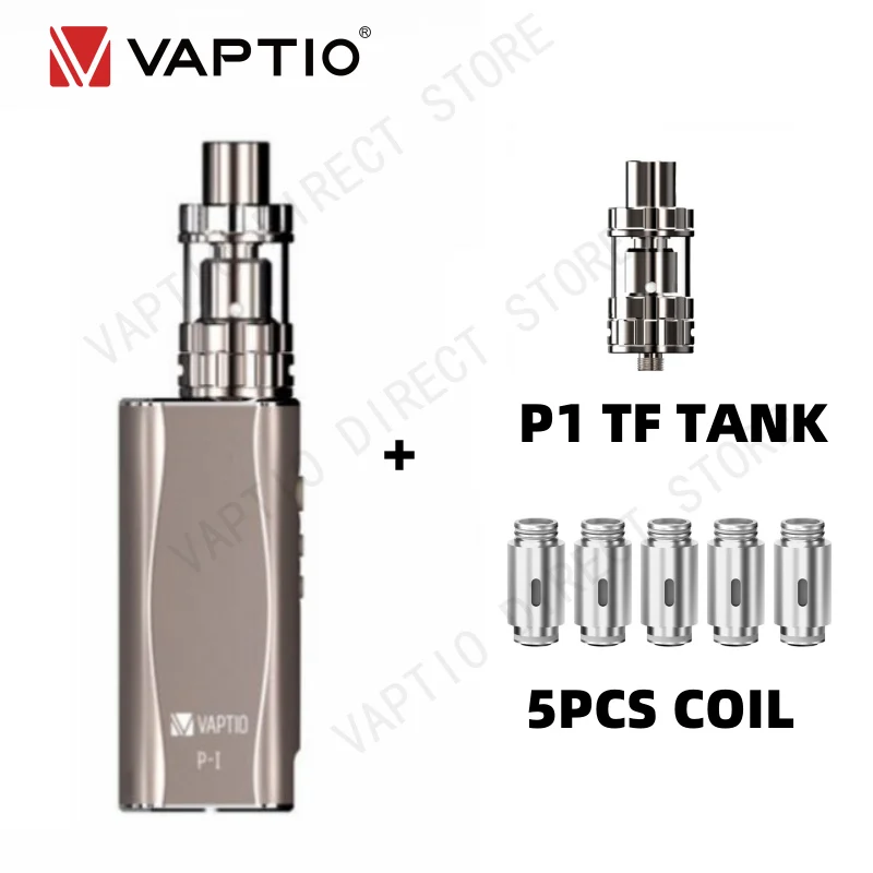 GOLD-5PCS COIL-TANK 【Отправить Новогодний подарок 【 】 vaptio P1 TF Vape комплект электронных сигарет 50 Вт 2100 мАч встроенный аккумулятор 2 мл бак - Цвет: GOLD-5PCS COIL-TANK