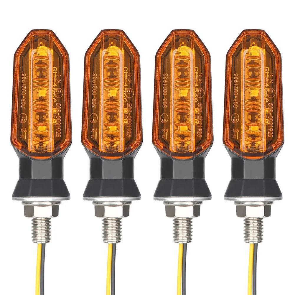 4PCS LED Turn Signals Indicator Motorcycle Flasher Arrow Motorcycle Turn Signals Light