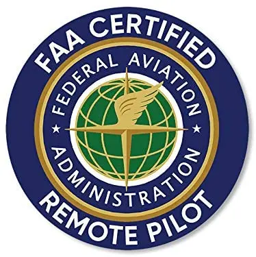 Американская виниловая круглая сертифицированная FAA наклейка с дистанционным