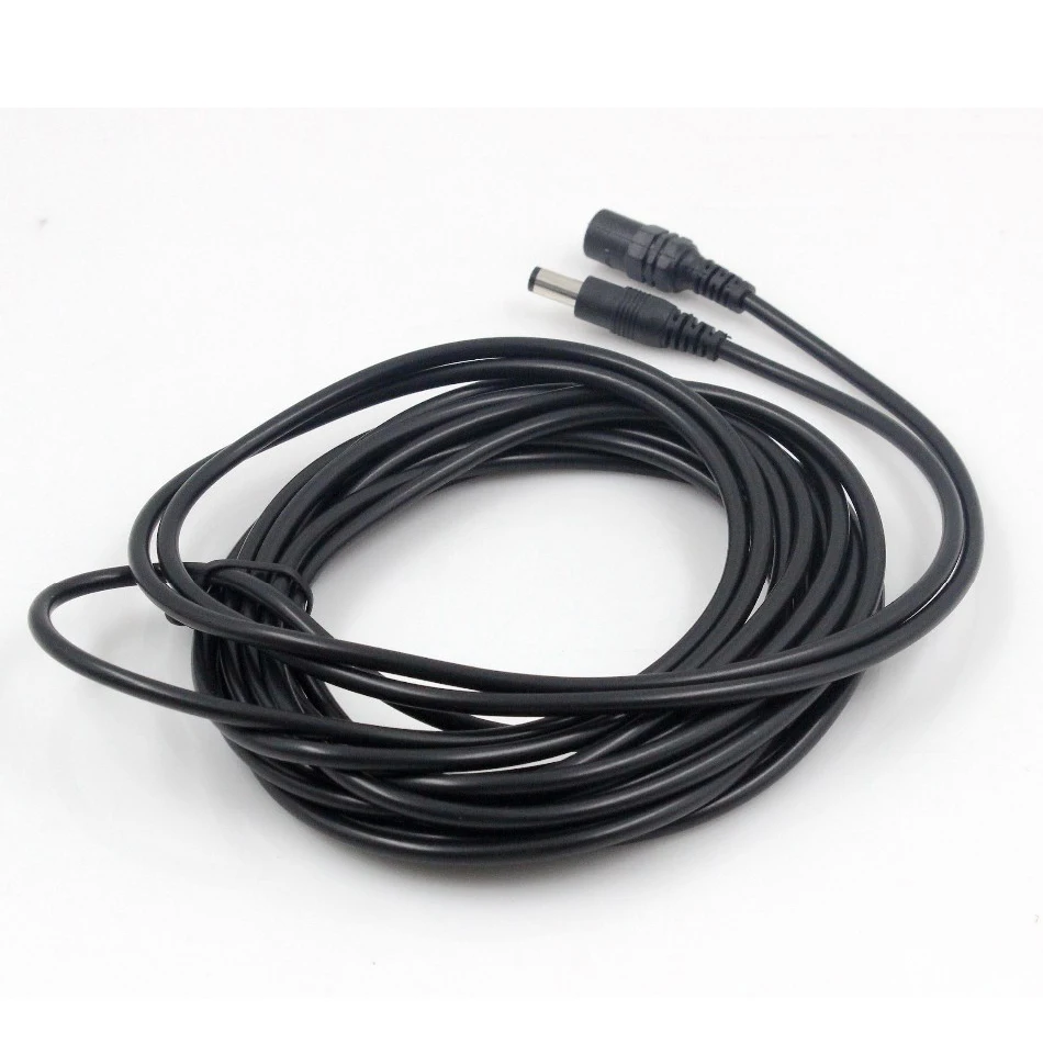  CCTV DC Power Extension Cable Cord 5 Meter 10 Meter 5.5mm x 2.1mm Male Plug for CCTV Security Camer - 4.00037E+12