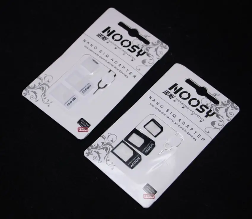 200 комплектов адаптер для Nano SIM карты 4 в 1 Micro Sim с извлекающим контактным ключом