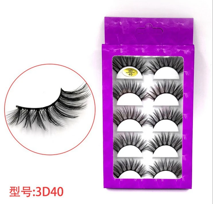 New 5 Pairs 3D Mink Hair False Eyelashes Wispy Fluffy Long Lashes Natural Eye Makeup Tools Faux Eye Lashes Maquiagem Wholesale