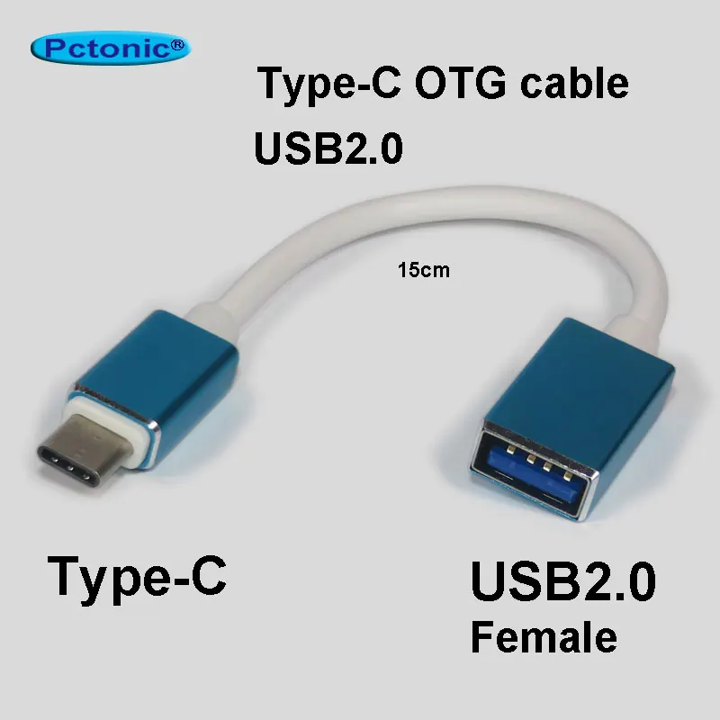 USB 2,0 type-C OTG кабель короткий 10 см кабель type-C штекер usb type-A Женский адаптер конвертер