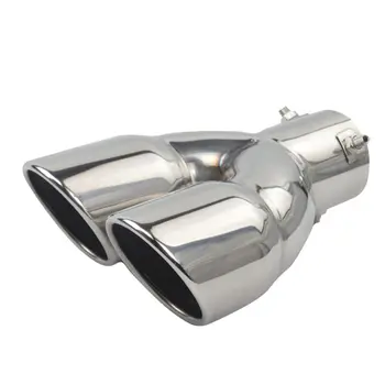 

Muffler exhaust Dual Exhaust Tip Tailpipe 2.5 Inch Inlet 3" outlet 8.1" Length Polished Stainless 1.2mm Thickness