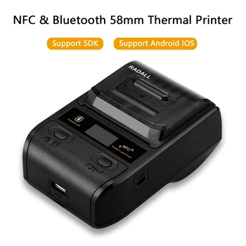 

Mini Bluetooth Printer 58mm Wireless Thermal Printer Portable Receipt Machine USB Label Bill ESC POS IOS Android Label Printer
