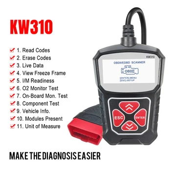 

KW310 OBD2 Scanner OBD Auto Diagnostic Tool Check Engine Code Reader Automobile industry Diagnostic Tool for Car