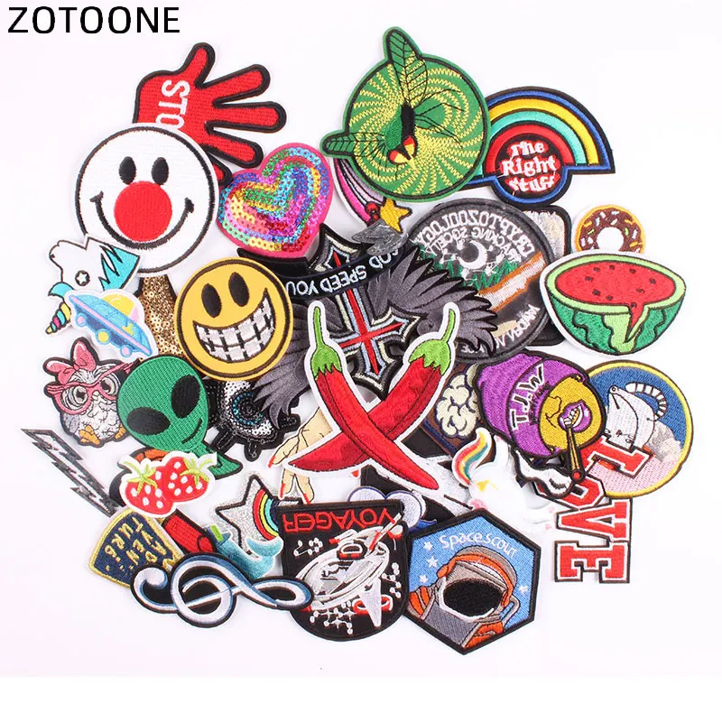 ZOTOONE 10 шт. случайные модные вышитые нашивки для мальчиков детские наклейки утюга