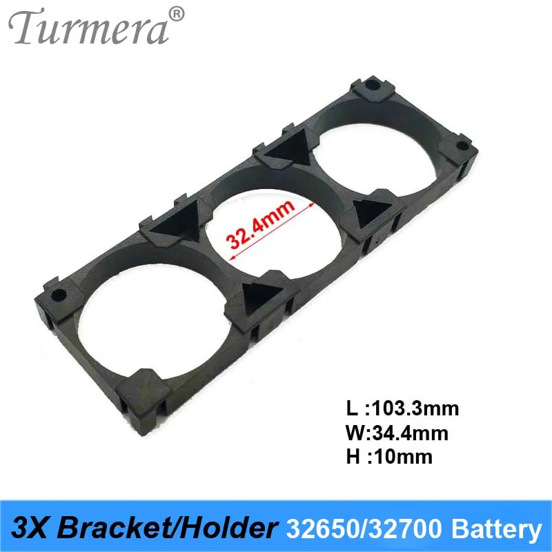 Turmera 3X 32650 32700 Lifepo4 Battery Bracket Holder 3X Safety Anti Vibration Plastic Bracket For 12V 36V battery pack 10pieces 04