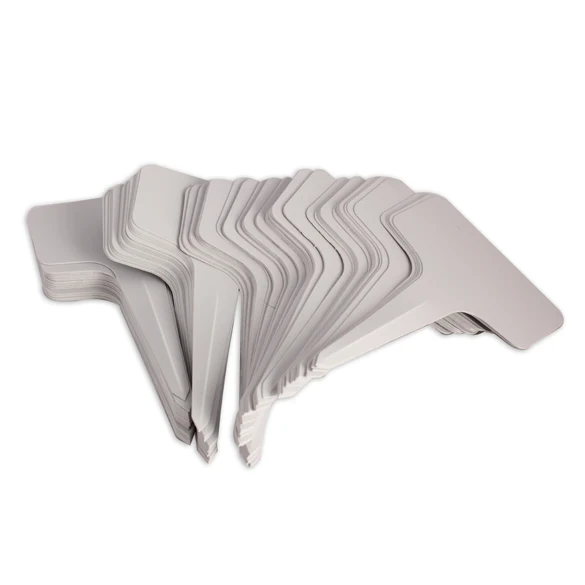 New 100pcs Plastic Plant T-type Tags 6 X10cm Markers Nursery Garden Labels Gray Garden Seedling Trays Indoor Growing Kit -30