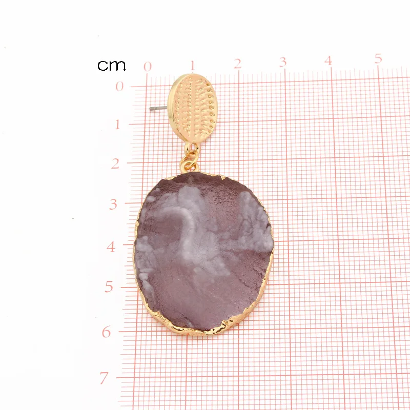Unique Bijoux Pink Fancy Big Druzy Resin Earrings Drop Earrings For Women Jewelry Statement Gifts For Women Accessories Brinco