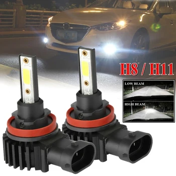 

H11/H8 LED Headlight Super Bright Bulbs Kit 330000LM HI/LO Beam 6000K New