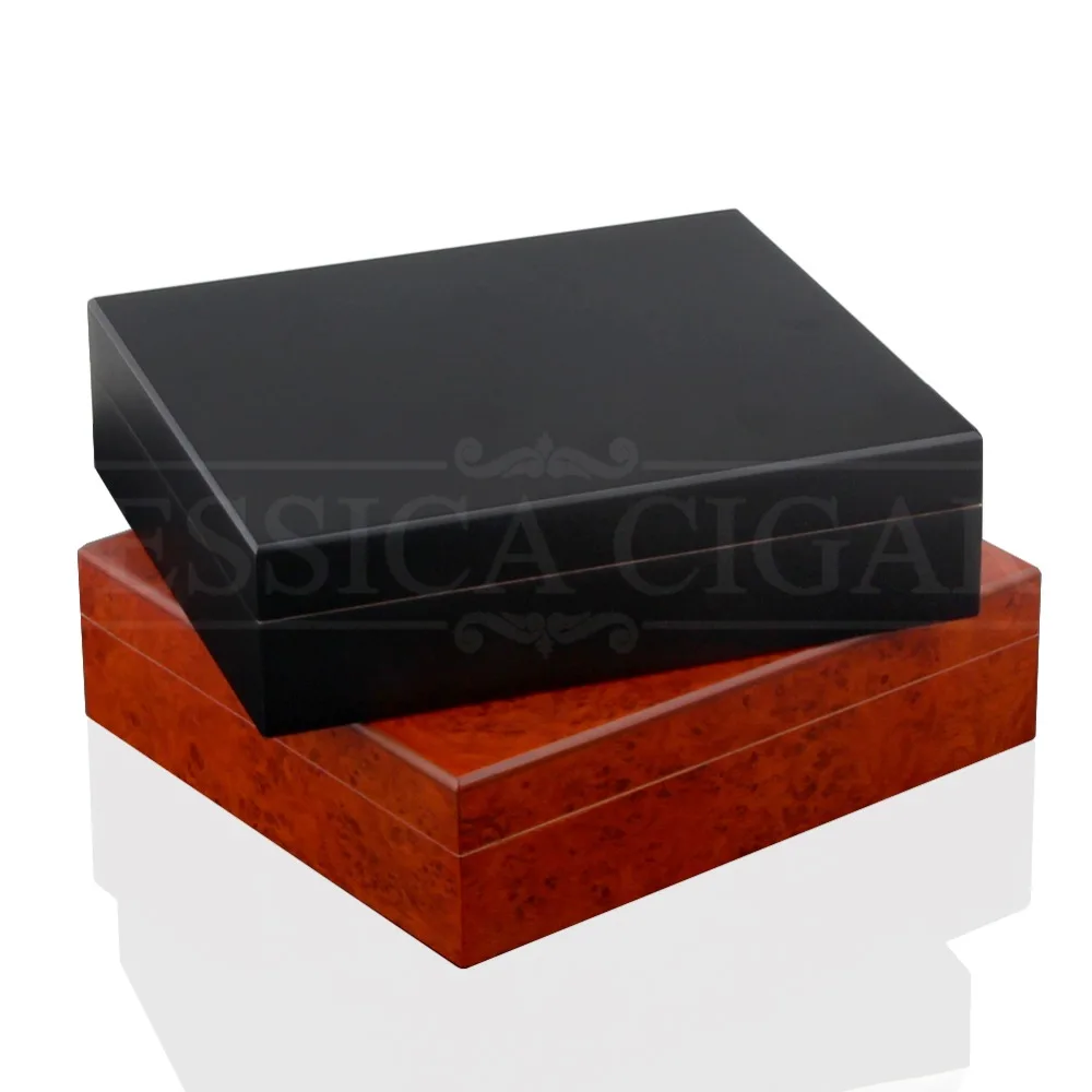 Коробка-де-увлажнитель воздуха de сигарами de viaje de madera de cedro con увлажнитель воздуха higrometro кабельного телевидения
