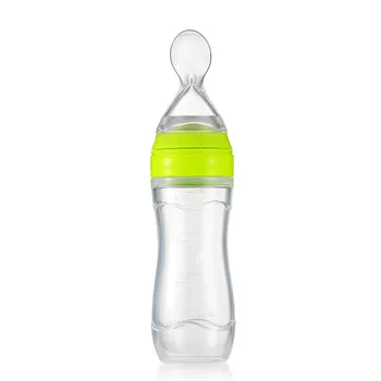 

Baby Toddler Leak-proof Food Dispensing Spoon Juice Cereal Feeding Spoon Bottle 120ml Spoon Food Supplement Rice Cereal Spoon