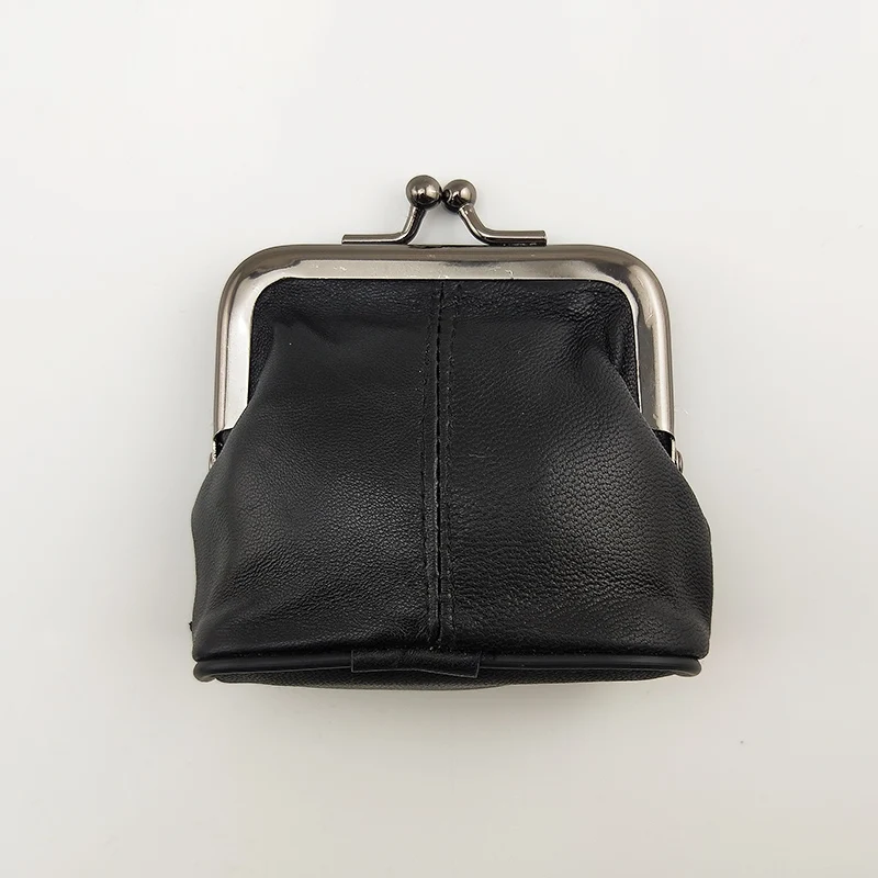 0550-black NICOLE& CO, натуральная кожа, кошелек для монет, новинка, для женщин, овечья кожа, сумка для мелочи, металлическая застежка, женский маленький кошелек для девушек, мини-чехол для ключей - Color: 0550-black