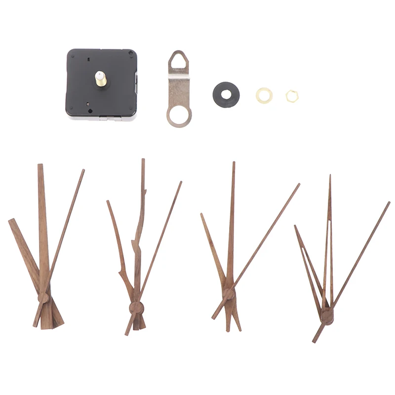 DIYCreativeWallClockWoodenHandsWithSUNSilentClockMovement