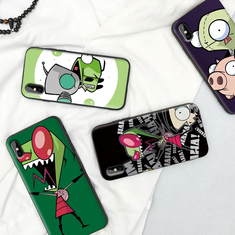 Invader Zim Case For iPhone 6 6S plus Luxury Black 5 5S SE 7 8 Plus X XS Max XR Cover | Мобильные телефоны и аксессуары