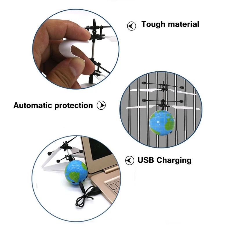 Инфракрасный индукционный беспилотный Летающий светодиодный фонарь с подсветкой, шариковый вертолет для детей, игрушка для детей, распознавание жестов, нет необходимости использовать пульт дистанционного управления U