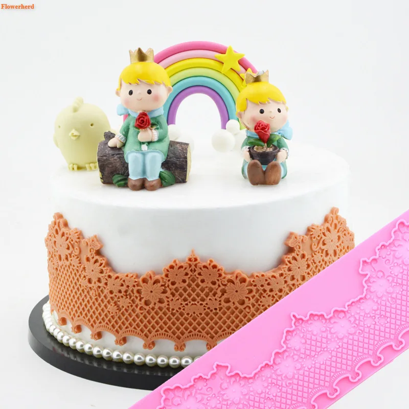 Новые уплотненные Детские Корона с кружевным краем Fondant(сахарная) торта силикона прессформы Инструменты для украшения торта на день рождения Свадебные украшения выпечка торта DIY Инструменты