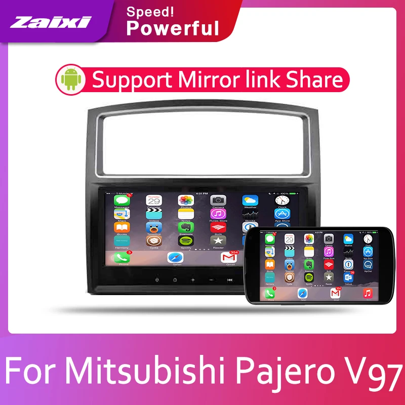 Автомобильный Android Системы Экран для Mitsubishi Pajero V97 2006 2006 2007 2008 2009 2010 2011 2012 2013 бадминтонных ракеток 015 автомобиль радио плеер gps