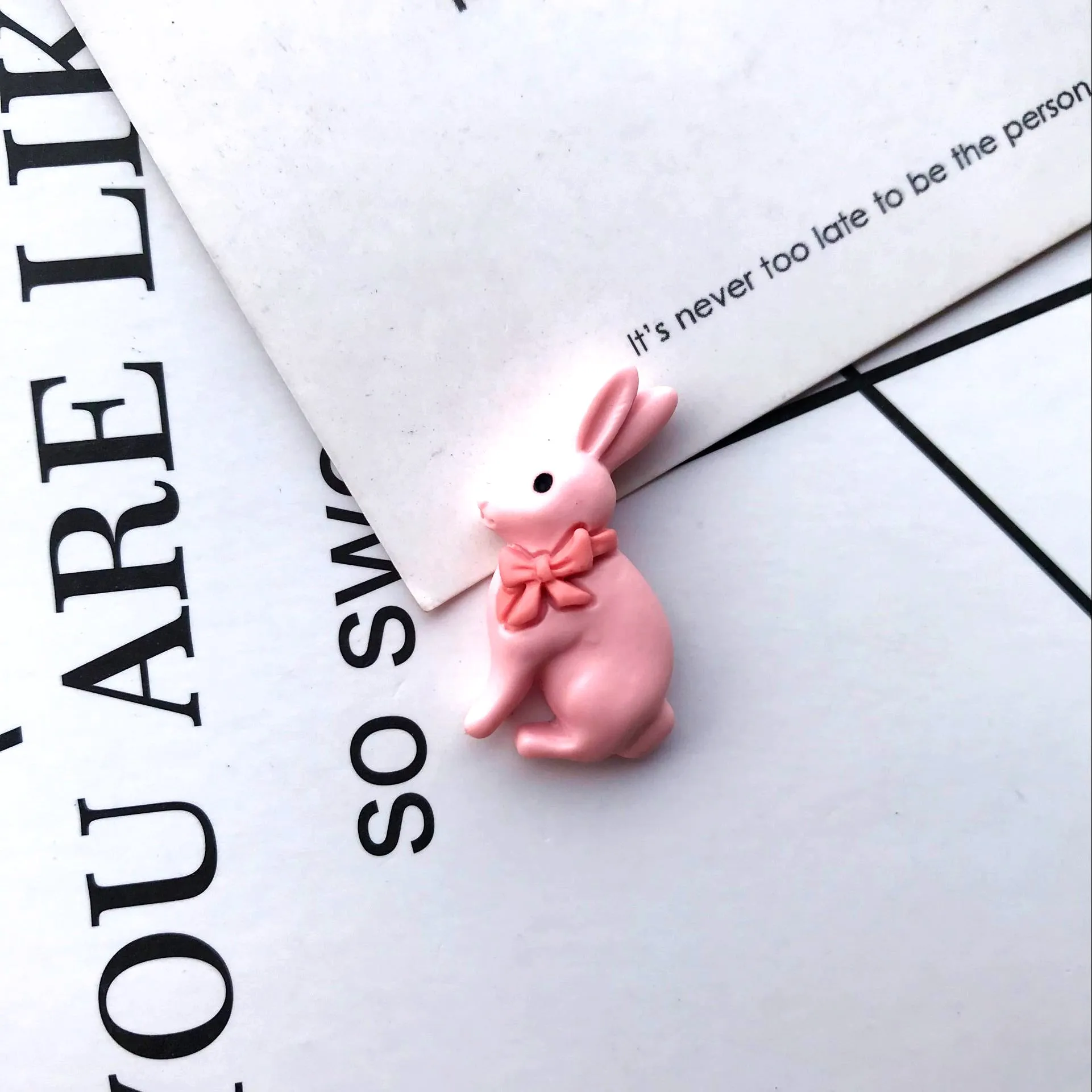 Бесплатная доставка кавайные аксессуары для кроликов с плоской спинкой из