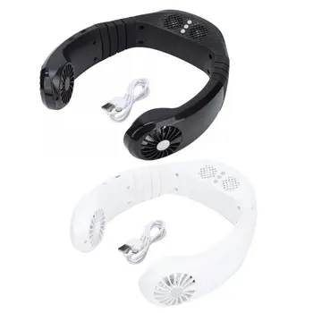 

Portable Fan USB Charging Portable Sports Hands-free Neck Hanging Music Sound Fan Wall Fan