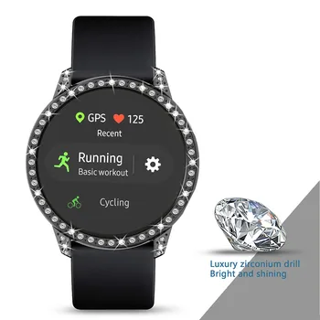 

PC Protective Case Anti-Scratch Watch Cover with Zirconum Drill for Samsung Galaxy Watch Active Accessories