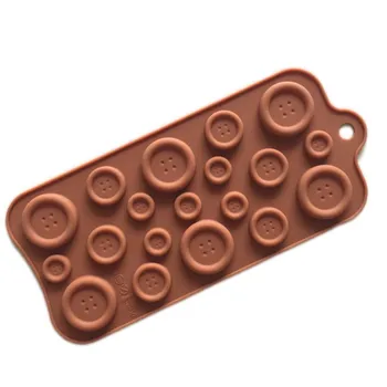 

3D Button Chocolate Molds Silicone Form DIY Cake Mold Bakeware Baking Dish Cake Decoration Tools Kitchen Ice Mould Trays