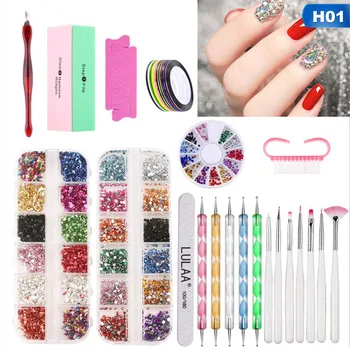 

1 Set Nail Set UV LED Lamp Dryer With Manicure Tools Set Electric Nail Drill For Nail Tools Nail File Dotting Pens Nail Brush