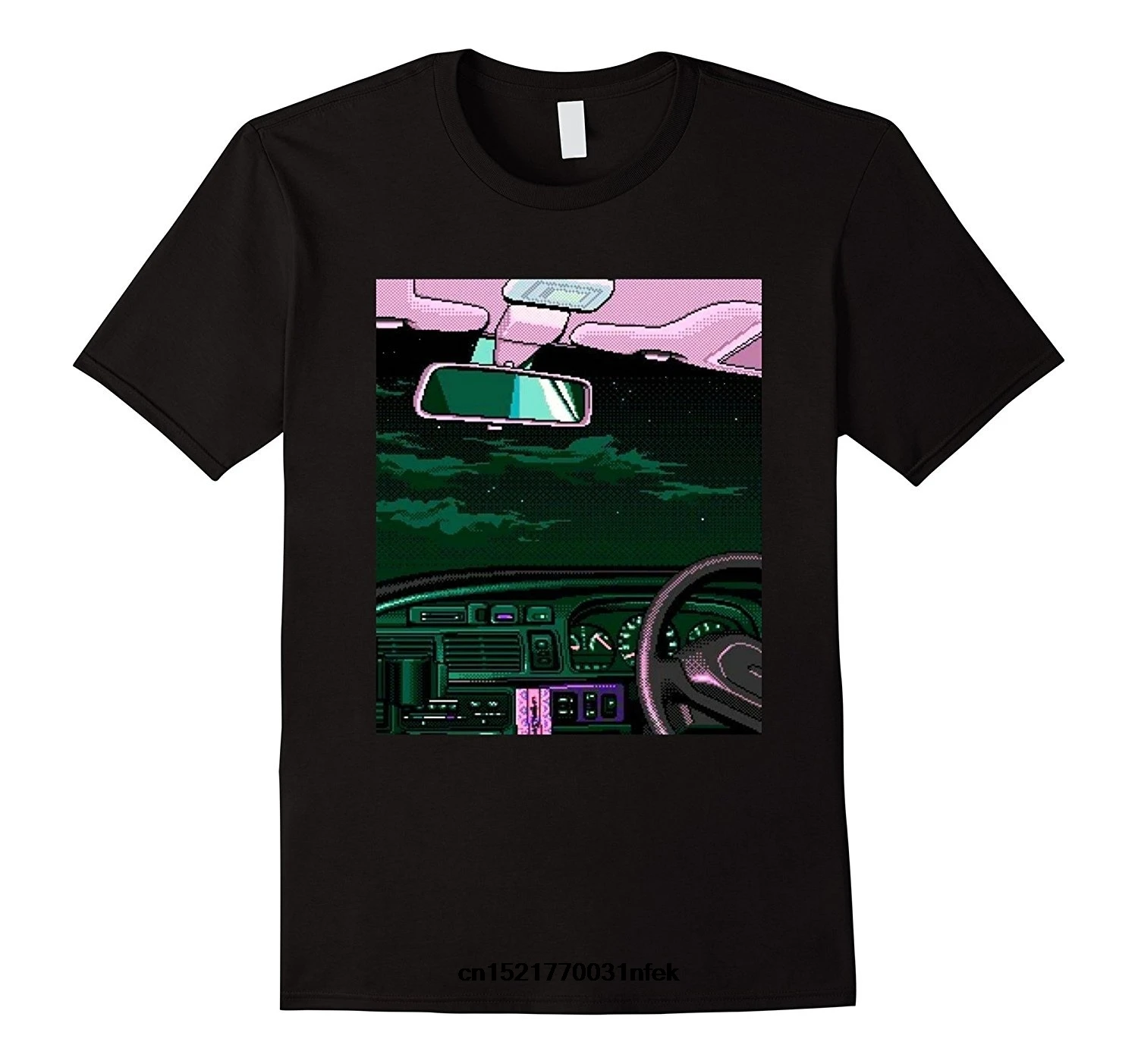 Мужская футболка крутой дизайн модная мужская эстетика vaporwave 80s Вождение