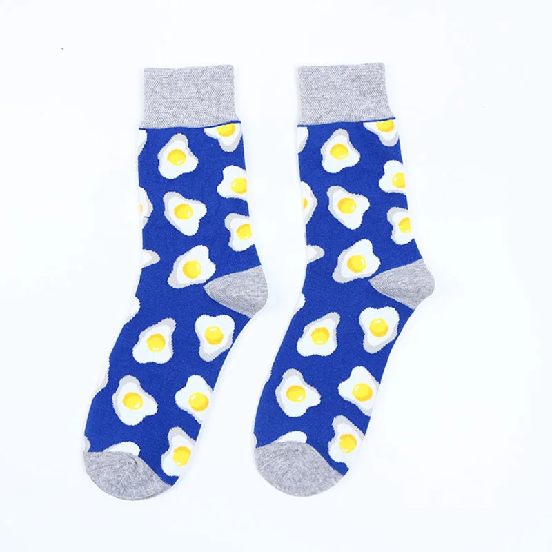 Носки в стиле Харадзюку, мужские носки в стиле хип-хоп с забавным рисунком пиццы, 1 пара, крутые носки в стиле унисекс для счастливых женщин и мужчин - Цвет: 04