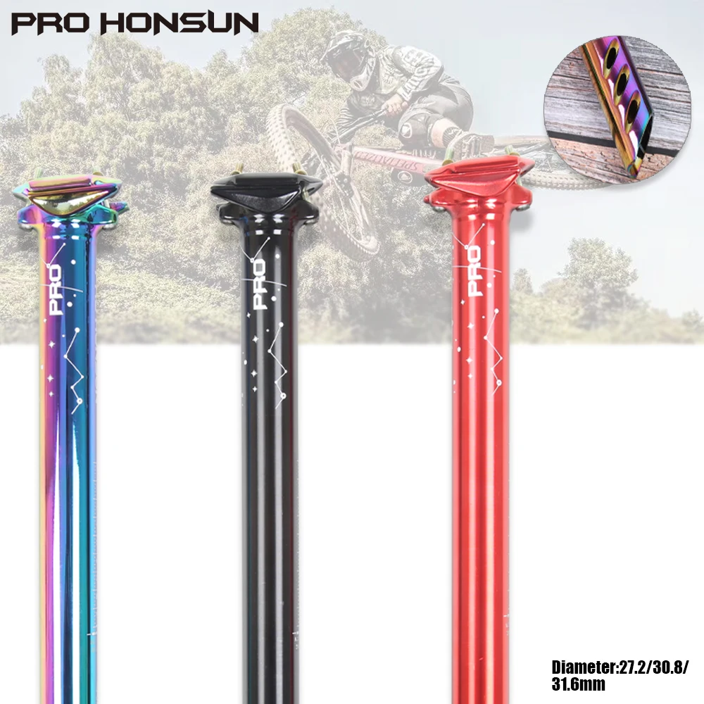 PROHONSUN CNC 27,2/30,8/31,6*380 мм Подседельный штырь для горного велосипеда AM/XC/MTB дорожный велосипед стойка сиденья из сплава 3 цвета подседельная труба запчасти для велосипеда