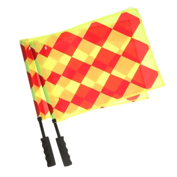 

2Pcs Soccer Referee Flags Sports Football Linesman Flag Ball Game Training Flag