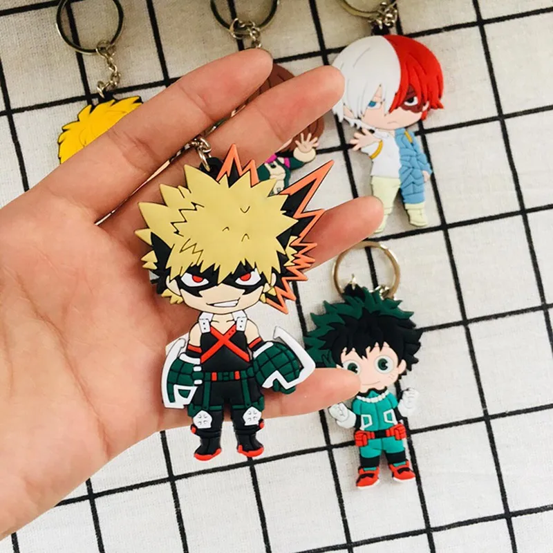 My Hero Academia Keychain Figure PVC Keyring Pendant Anime Collection Toy
