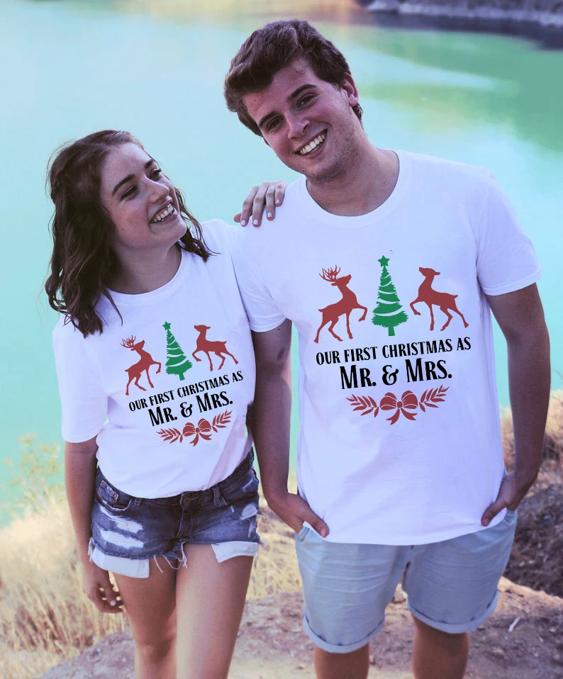 2020 Couples Christmas Shirt Mr and Mrs 