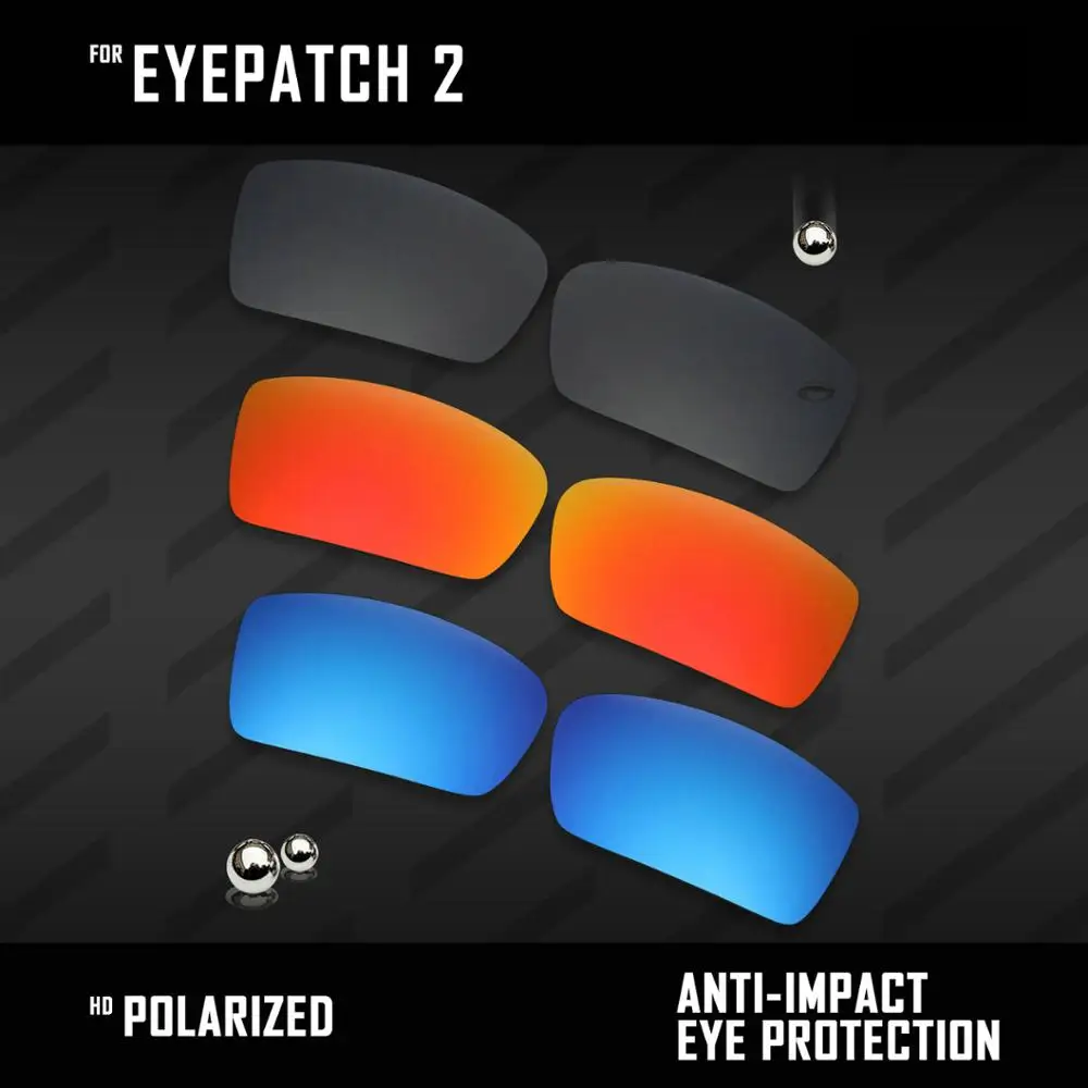 3 пары поляризованных солнцезащитных очков OOWLIT Сменные линзы для Oakley 2 черные