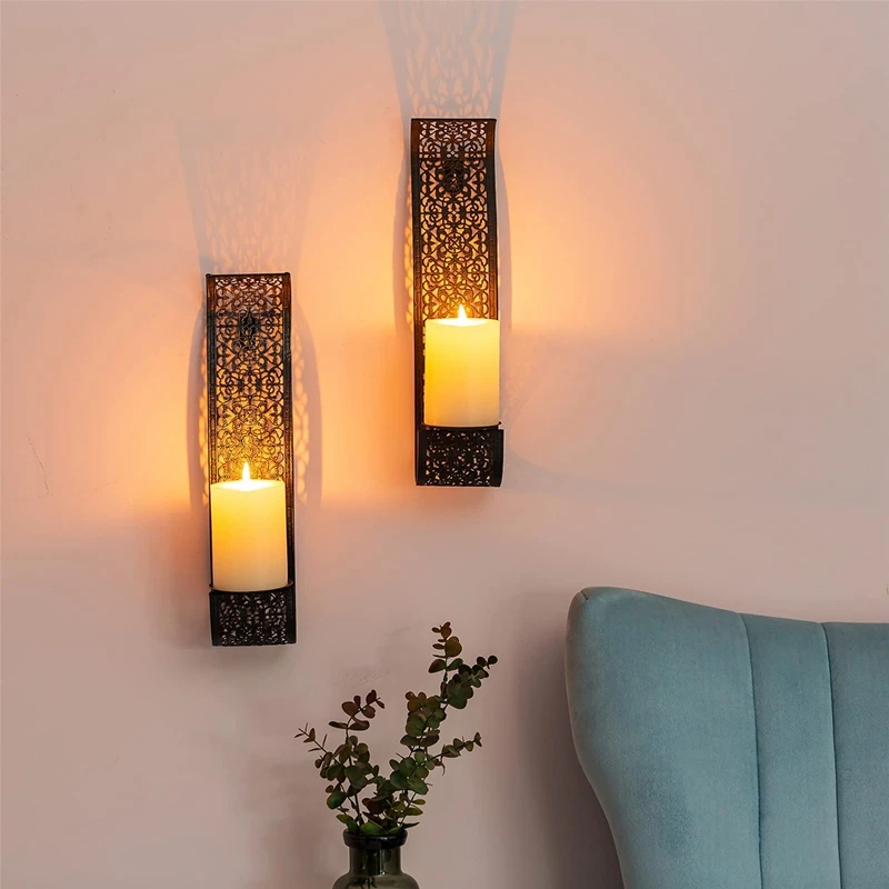 Shelving Solution Wall Sconce Candle Holder Wall-Mount Pillar Candles Holders For Room Decoration Stand | Дом и сад