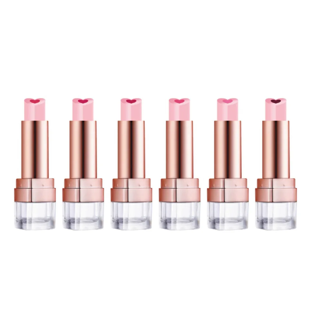 New Makeup Waterproof Long-lasting Lip Lipstick Wine Red Baby Pink Nude Heartful Moisture Lipstick
