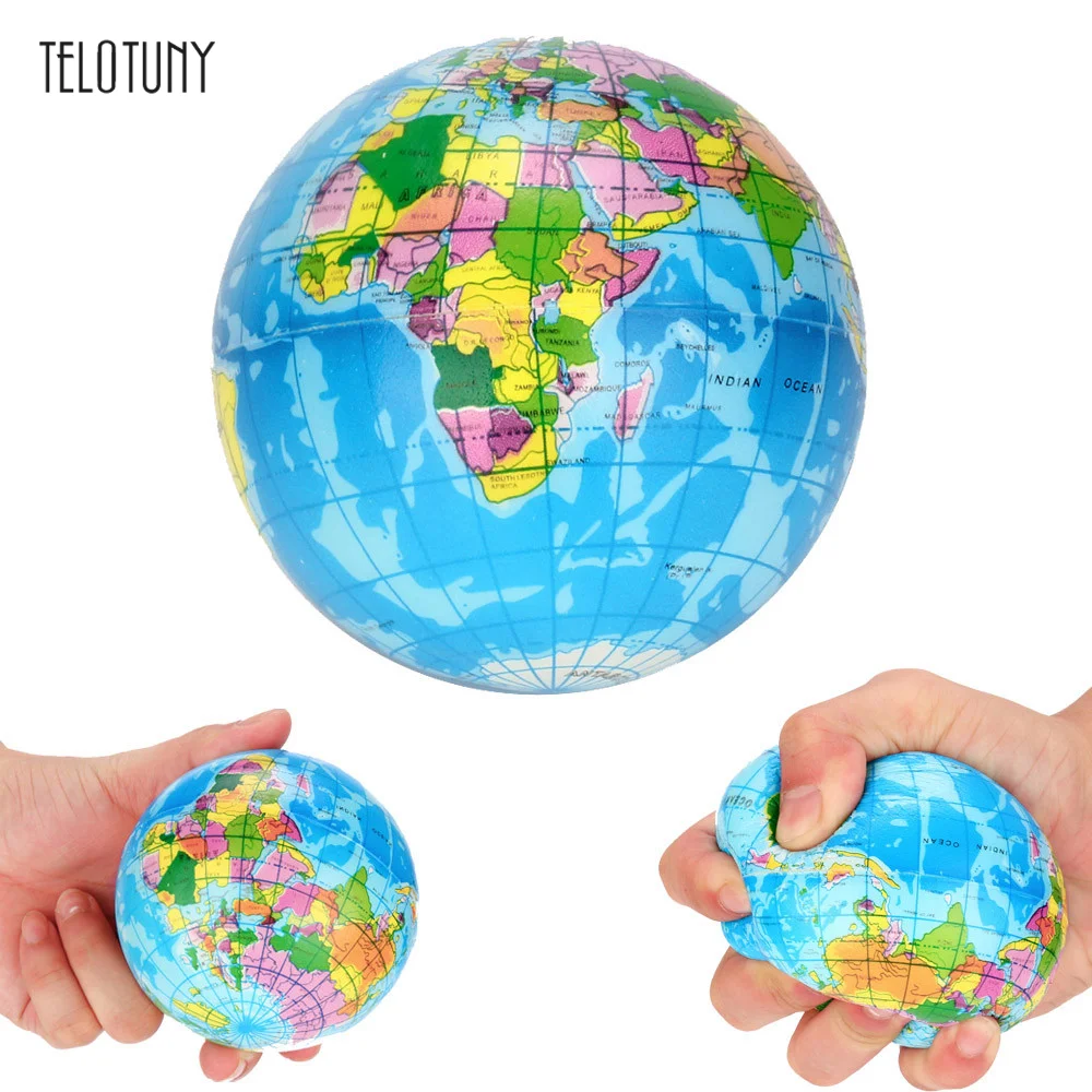 TELOTUNY Stress Relief World Map Foam Ball Cute Antistress Balls Squeeze Palm Planet Earth Soft Funny Gift Toys L424 | Игрушки и хобби