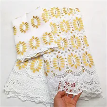 Tissu африканская сухая кружевная ткань с камнями горячая Распродажа ткань из Дубая швейцарская вуаль кружева в швейцарской Африканской хлопковой вуали кружева 7 ярдов