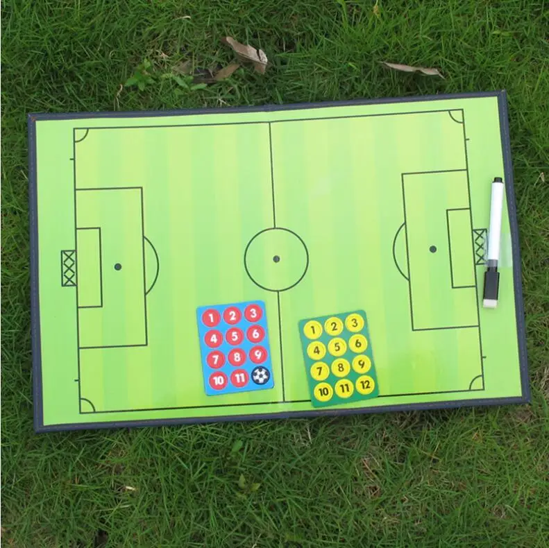 High-end magnetic folding football tactic board with pen erasable coach teaching board sand table football tactic board graphic
