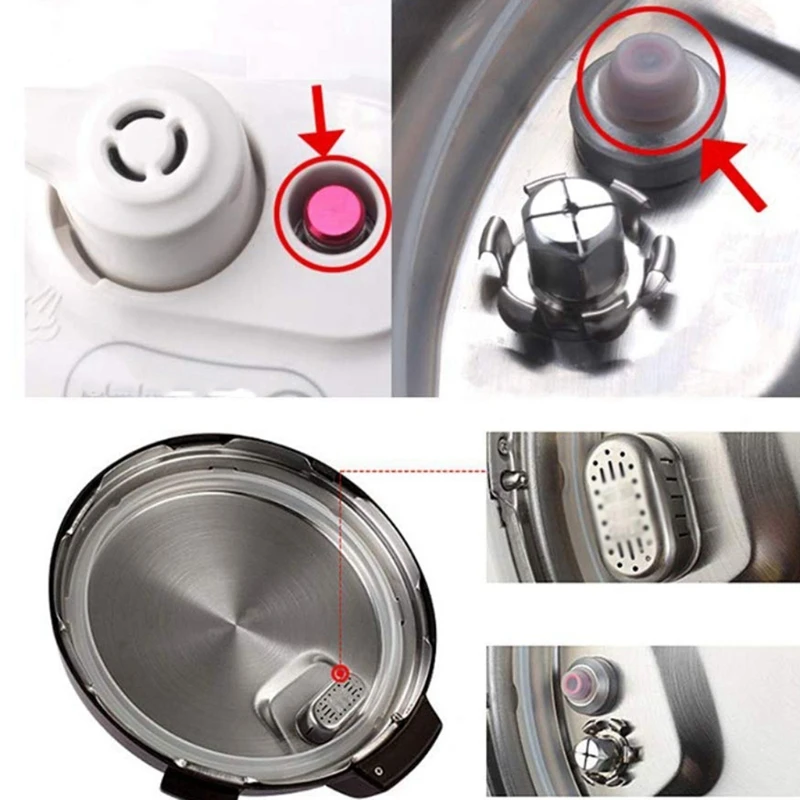 Y98B Universal Replacement Floater And Sealer For Kitchen Pressure Cooker 1 Float Valve + 1 Sealing Washers Kitchen Dining pressure cooker replacement parts